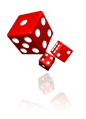 Dice in motion clipart