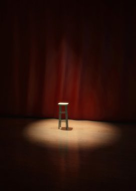 3D chair On Stage clipart