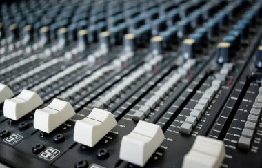 Audio Engineer Mixing Board clipart