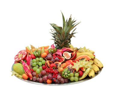 Exotic fruit buffet clipart