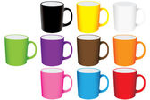 Set of mugs vector