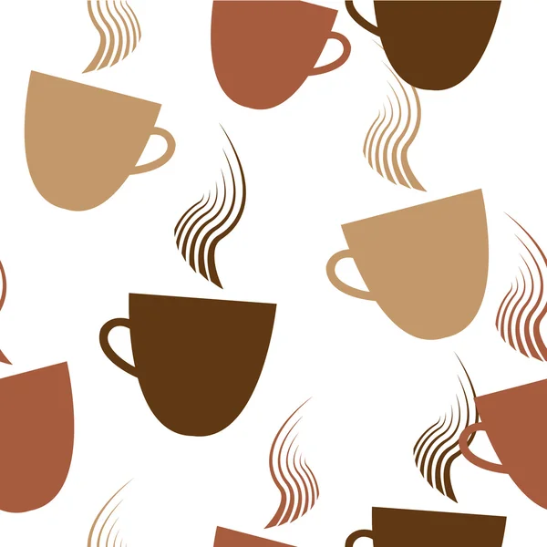 Patrón de café sin costura — Vector de stock