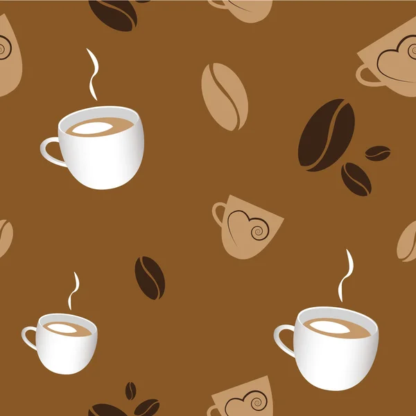 Seamless Coffee Pattern — Stock Vector