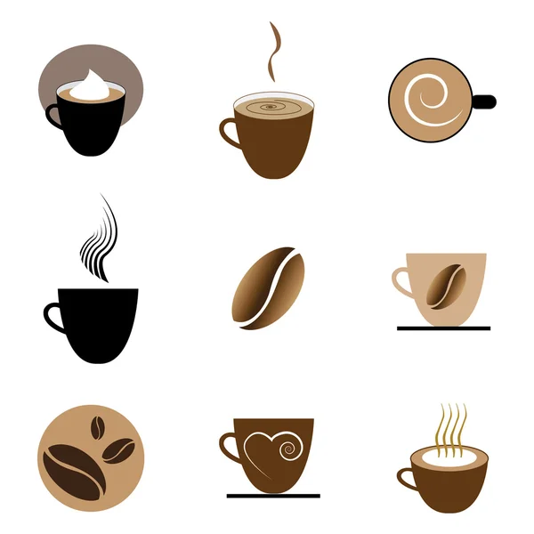 Coffe sada ikon — Stockový vektor