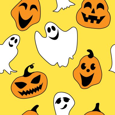 Seamless halloween pattern clipart