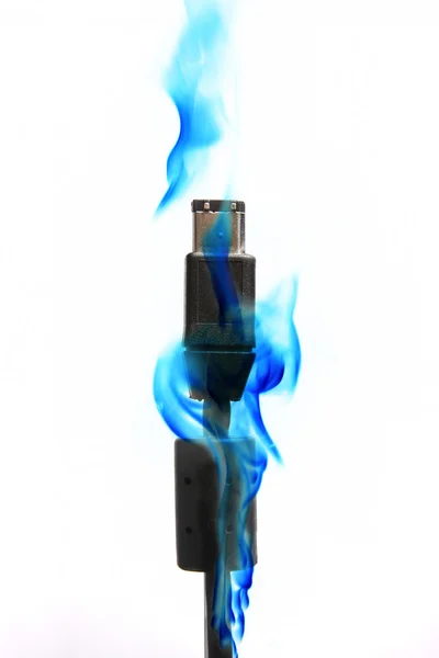 Kabel FireWire na bílém pozadí — Stock fotografie