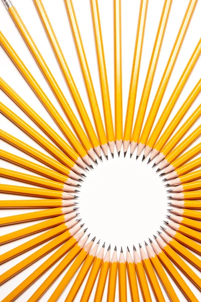Pencils in form of a circle — Stock Photo, Image