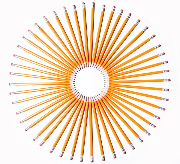 Pencils in form of a circle — Stock Photo, Image