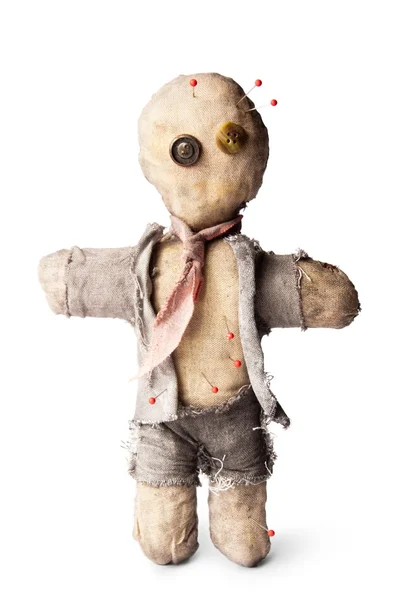 Foto de boneca voodoo Empresário em branco — Fotografia de Stock