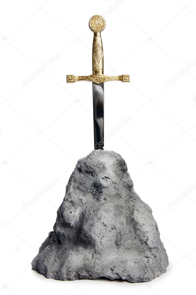 The Sword in the Stone on white