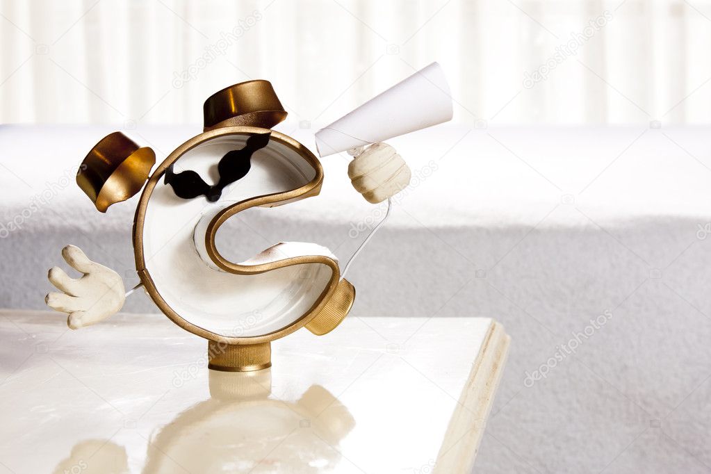 Screaming alarm clock beside bed Stock Photo by ©fergregory 11458748