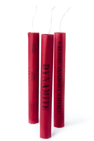 Dynamite sticks on a white background — Stock Photo, Image