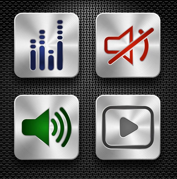 Conjunto de ícones de áudio —  Vetores de Stock