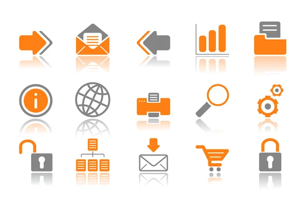 Iconos web e Internet - serie naranja — Vector de stock