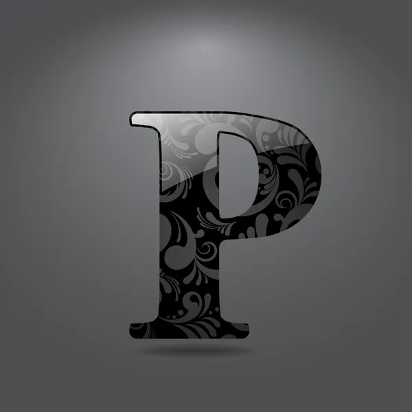 Буква p — стоковий вектор