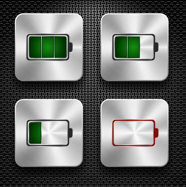 Baterie ikony — Stockový vektor