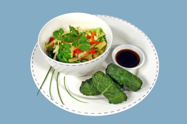 Asian Cabbage Rolls Meal clipart