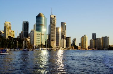 Brisbane şehri Avustralya ufuk çizgisi