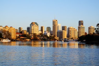 Brisbane şehri Avustralya ufuk çizgisi