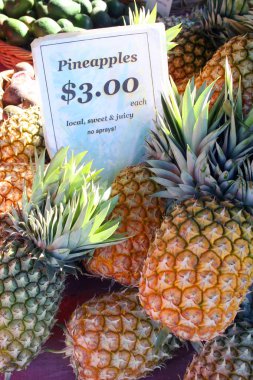 Pineapples At The Markets clipart