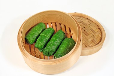 Steamed Asian Cabbage Rolls clipart