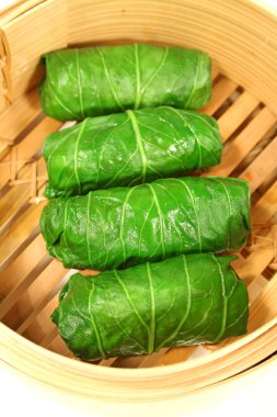 Steamed Asian Cabbage Rolls clipart