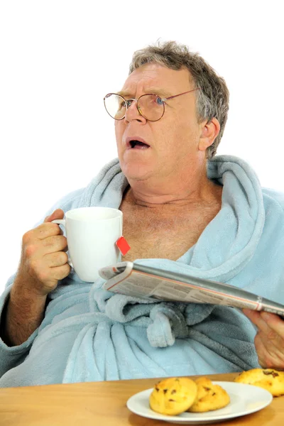 Homem de meia-idade perturbado — Fotografia de Stock
