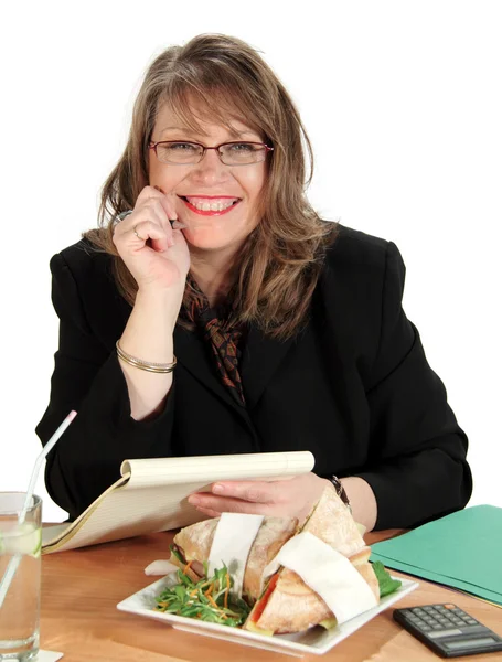 Businesswoman Lunch — Stock Photo, Image