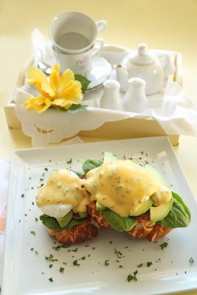 베이컨과 달걀 베네딕트 — 스톡 사진