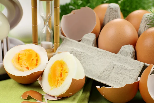 Зварених круто яйця — стокове фото