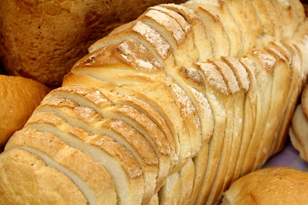 スライスしたパンの背景 — ストック写真