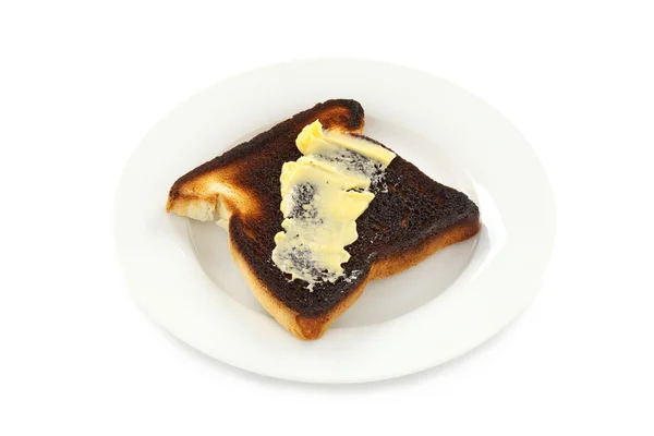 Butter On Burnt Toast — Stock Photo, Image