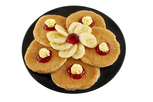 Burro e marmellata Pancakes — Foto Stock