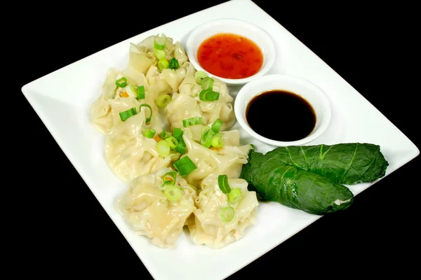 Dim Sums And Cabbage Rolls — Stock Photo, Image