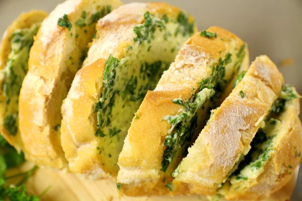 Herb a česnek chléb — Stock fotografie
