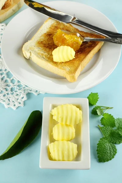 Butter With Toast — Stock Photo, Image