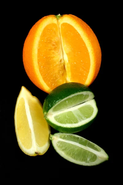 Limone arancione e lime — Foto Stock