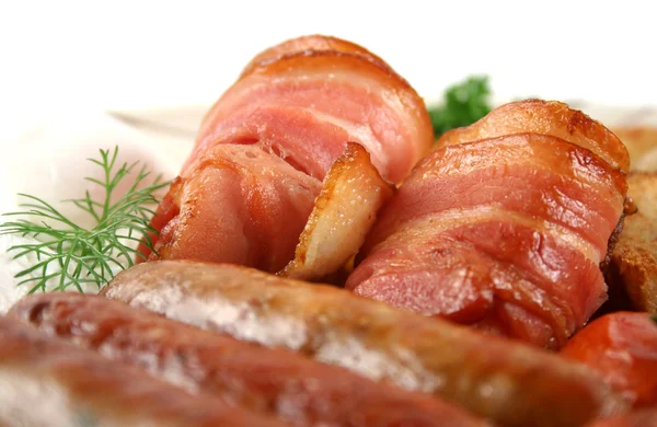 Bacon laminado frito — Fotografia de Stock