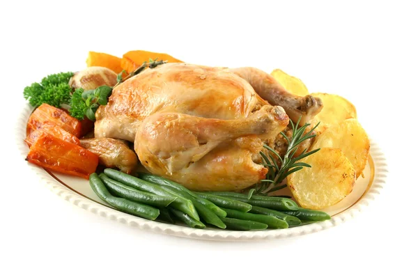 Ψητό κοτόπουλο και λαχανικά — Φωτογραφία Αρχείου