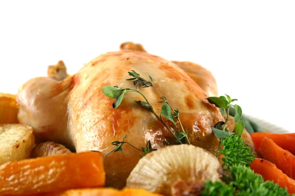 후줄근 한 닭고기와 야채 — 스톡 사진