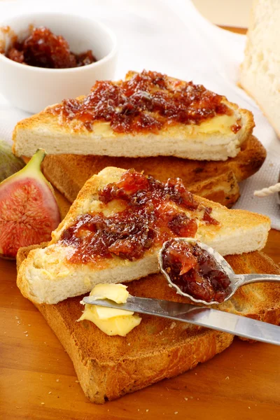 Fig Jam Sandwiches — Stock Photo, Image