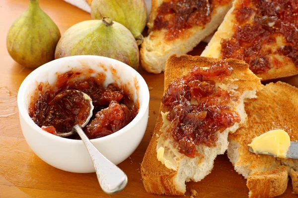Fig Jam Sandwiches — Stock Photo, Image