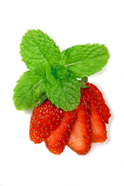 민트 딸기 — 스톡 사진