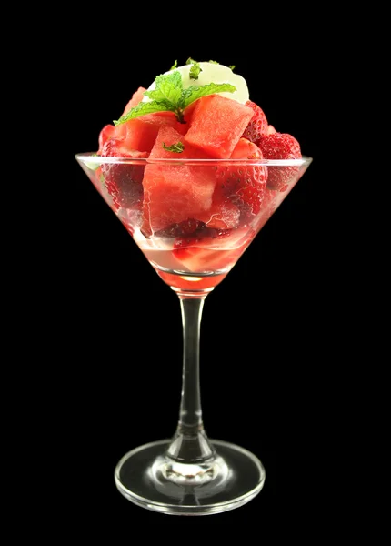 Jordbær og vannmelon – stockfoto