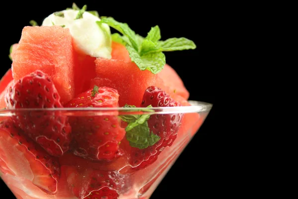 Jordgubb och vattenmelon — Stockfoto