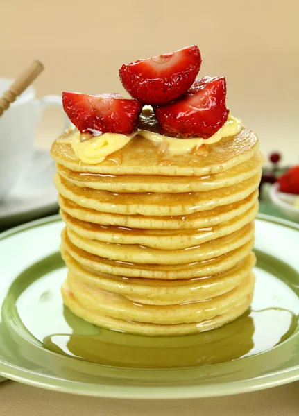 Pancake Stack de morango — Fotografia de Stock
