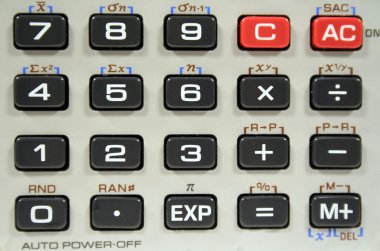 Closeup Calculator Keyboard clipart