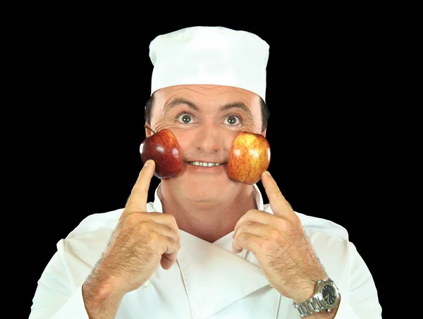 Rosy Cheeked Apple Chef — Stock Photo, Image