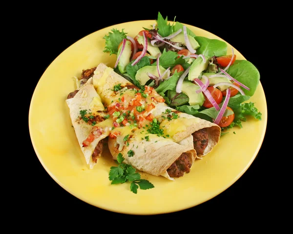 Carne e feijão Enchiladas — Fotografia de Stock