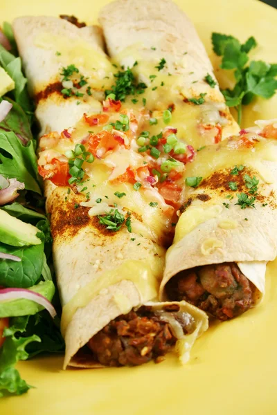 Enchiladas di manzo e fagioli — Foto Stock